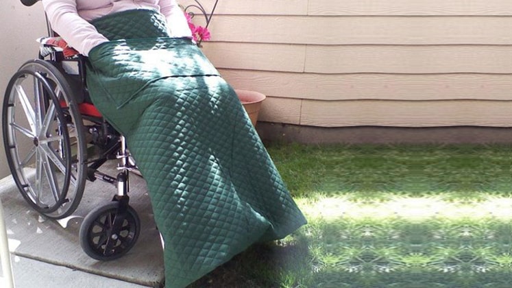 Customised mid- thigh pockets for those on wheelchair